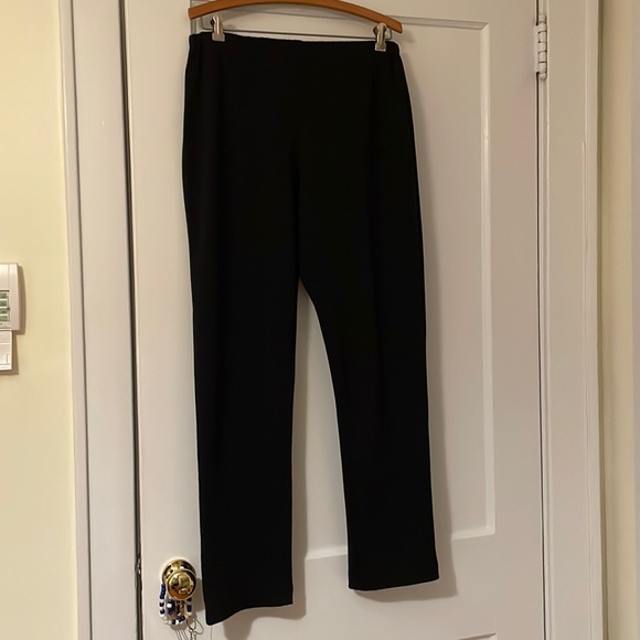 Kathleen Sommers black knit straight leg pull on pants. Size M. NWT - Picture 3 of 3